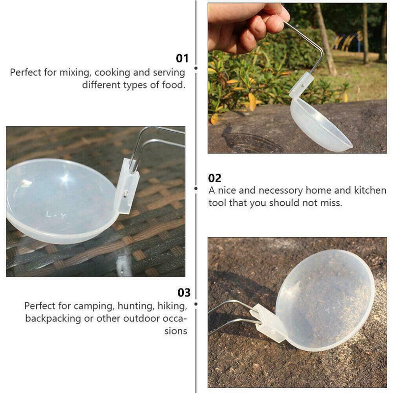1PCS Folding Soup Ladle Plastic Kitchen Utensil Outdoor Cooking Ladle Spoon O3C3