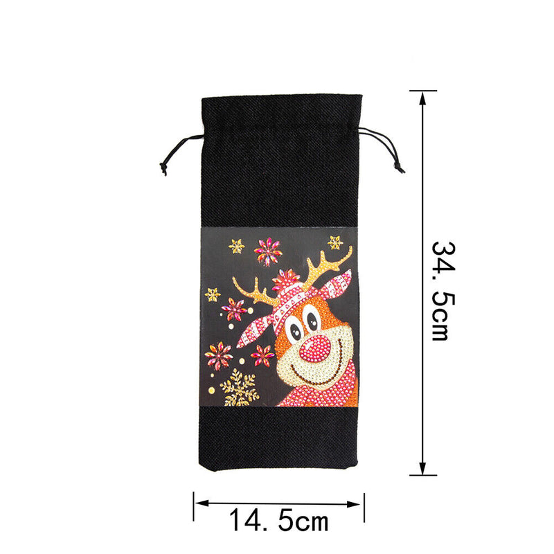 DIY Special Drill Diamond Painting Christmas Wine Bottle Covers (TB010B) Newly