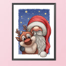 Full Cross Stitch 11CT Gnome Deer Stamped Embroidery DIY Needlework Kits Crafts