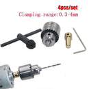 Key Mini 3.17mm Brass Clamping Range 0.3-4mm Taper Micro Motor Drill Chuck