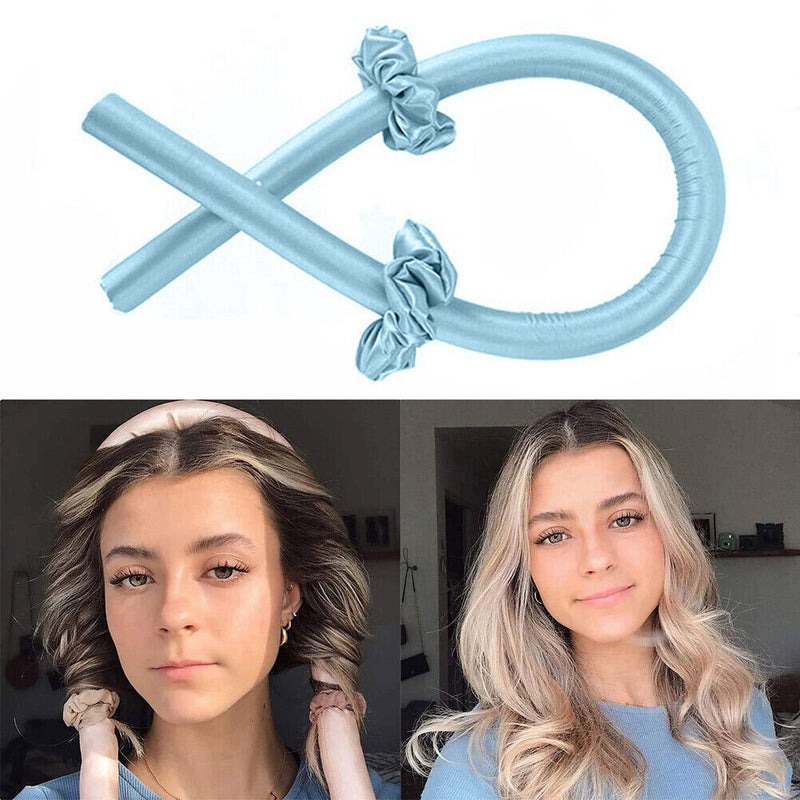 Soft Hair Heatless Curling Rod Foam Sponge Roller Hair Styling Tools (Blue)