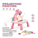 LED Projector Drawing Table Toys Writing Board with Music (Pink Giraffe) Newly
