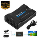 1080P SCART to HDMI-compatible Video Audio Upscale Converter HD Receiver TV
