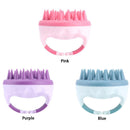 Portable Silicone Shampoo Brush Round Soft Scalp Massage Brush (Pink)