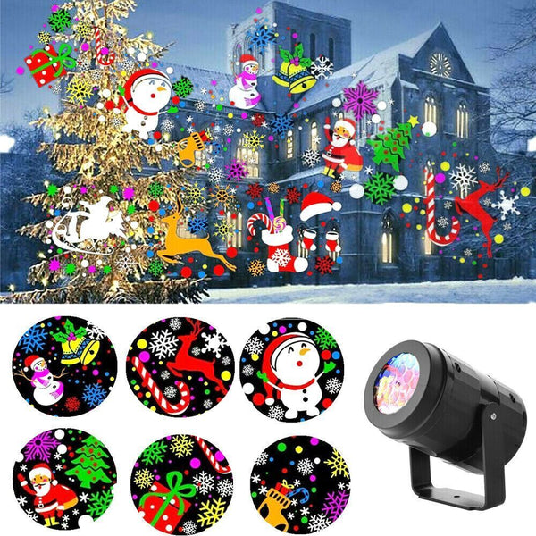 Effect Christmas Rotating Snowflake Light LED Lamp Party Decor Projection Lamp