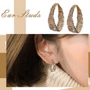 Crystal Hoop Earrings Wedding Jewelry Hoop Dangle Stud Shinning Luxury Earrings