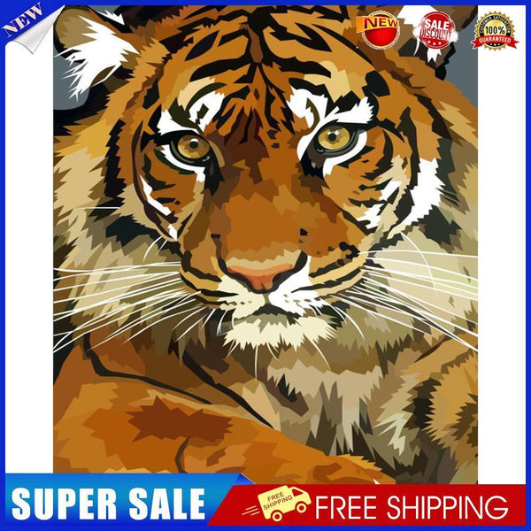 Tiger Animal Digital Painting Hand Painted Coloring By Numbers Decor (S20)