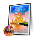 5D DIY Full Round Drill Diamond Painting Cartoon Castle Home Wall Art Craft Gift