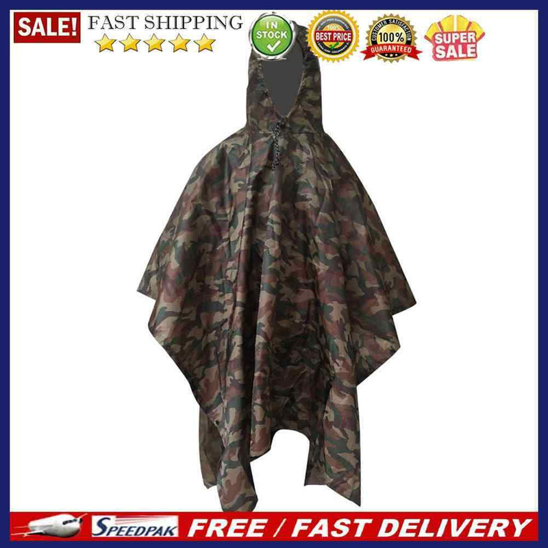 3 in 1 Waterproof Raincoat Unisex Rain Jacket Poncho for Outdoor Hiking Climb