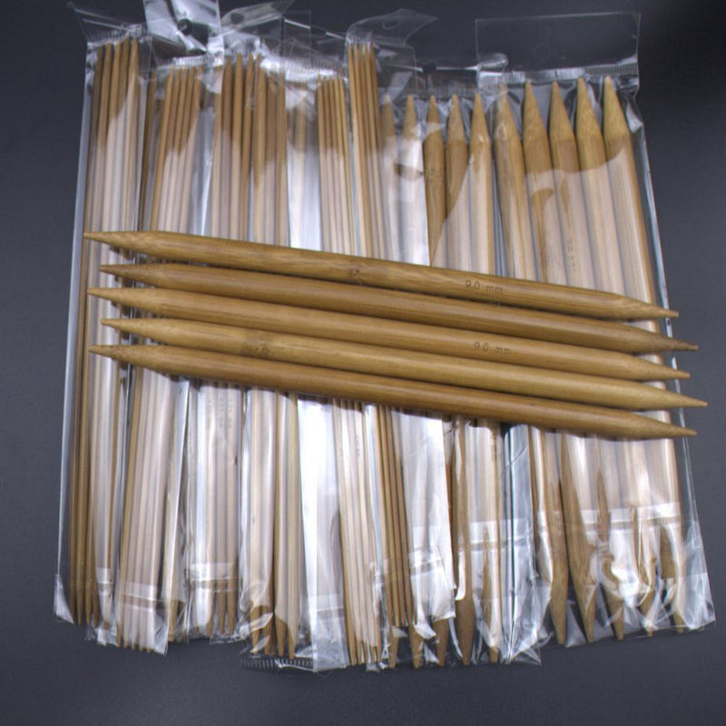 75pcs Bamboo Crochet Hook Carbonized Double Tips Carbonized Bamboo Str