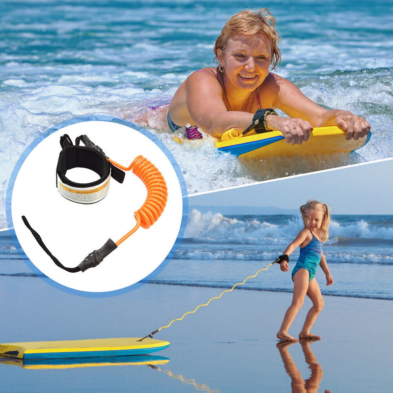 Elastic Coiled Raft Kayak Safety Hand Rope Stand Up Paddle Board Surfing Leas