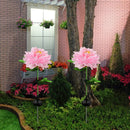 #A Solar LED Peony Flower Light Waterproof Outdoor Patio Garden Lawn Path Yard L