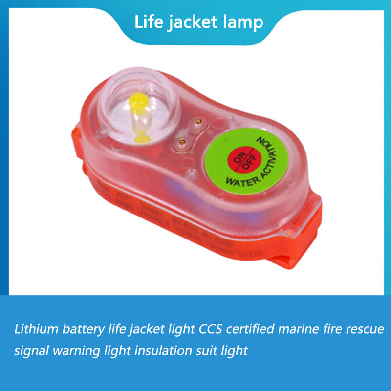 Life Jacket Light LED Self-Lighting Life Saving Conspicuous Lamp (Red) Newly