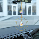 Crystal Ball Iron Ring Hanging Pendant Home Garden Decor (5)