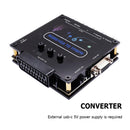 RGBS VGA SCART TO YPBPR Converter Video Adapter Color Brightness Adjustable