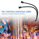 4 Pin Y Splitter Cable 4 Pin PWM Female to 3/4 Pin CPU PC Case Fan Adapter Cable