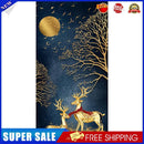Golden Deer Oil Paint By Numbers DIY Handpainted on Canvas Wall Art Picture