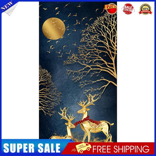 Golden Deer Oil Paint By Numbers DIY Handpainted on Canvas Wall Art Picture