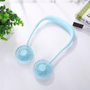 3 Speed Portable Mini Small Neckband Fan USB Rechargeable Wearable Hand Free Fan