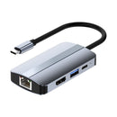 Adapter Docking Station USB Type-C Hub 4K HDMI Gigabit Ethernet For Laptop PC