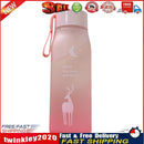 500ml Sports Water Bottle Gradient Frosted Portable Drinking Cup (Pink) Newly