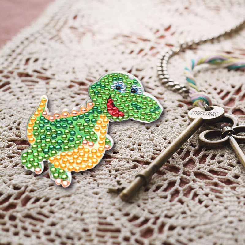 4pcs Small Animals Cross Stitch Key Chain Special Shaped Diamond Painting Newly