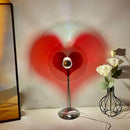 Color Transparent USB Touching Control Lamp Red Love Heart Crystal Night Light