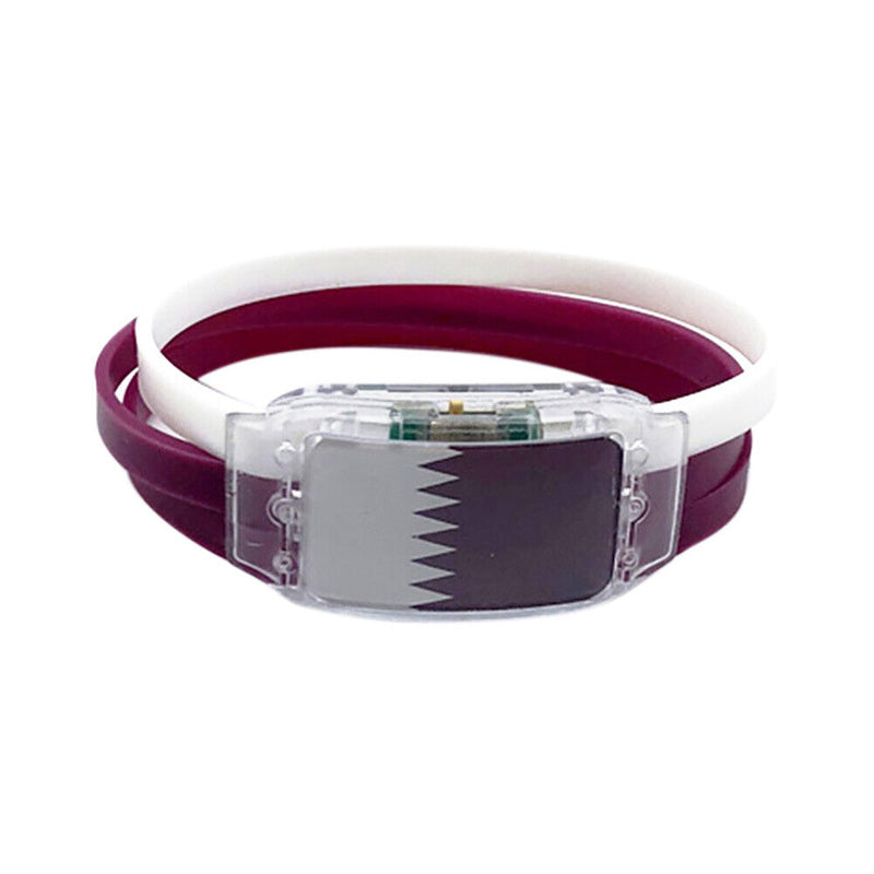 LED Glow Bracelet with Button World-Cup Glowing Bangle Football Team Cheer Props