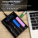 Essager 4 Slot Rechargeable Battery Charger for 18650 Lithium Ni-MH (D4) Newly