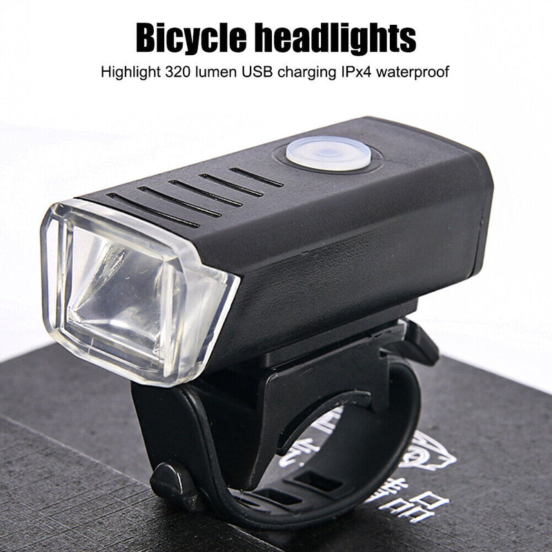 MTB Bike USB Rechargeable Headlight Taillight Set Bicycle Lights (2255) Newly