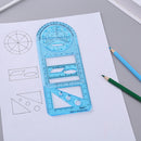 Multifunctional Geometric Drawing Ruler Rotatable Art Design Template (B) Newly