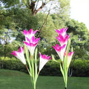 LED Solar Power Lily Flower Light Stake Lamp Garden Path Decoration/