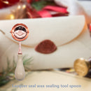 Sealing Wax Solid Wood Spoon Retro DIY Craft Stamps Making Tool (Apricot) Newly