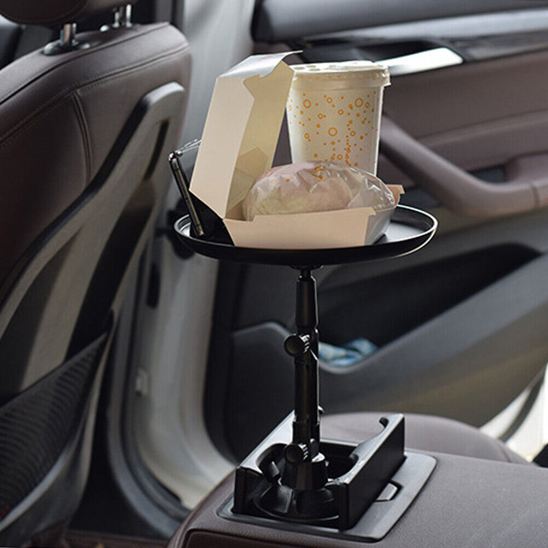 2 in 1 Car Phone Cup Holder Tray Auto Vehicle Rotary Food Table Rack Long) Newly