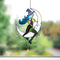 Stained Glass Halloween Witch On Moon Suncatcher Window Hangings Art Decoration