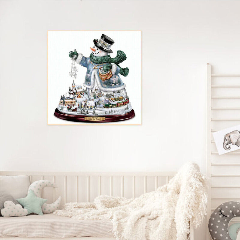 40x40cm DIY Paint By Number Kit Snowman Christmas Tree for Home Decoration Gift
