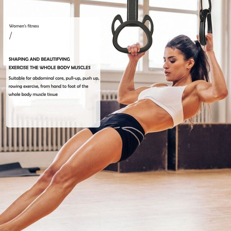 Kids Gym Ring Adjustable Strap Pull Up Strength Training Equipment (2m) Newly