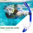 Diving Snorkel Professional Swim Breathing Tube Hose (Transparent Blue)