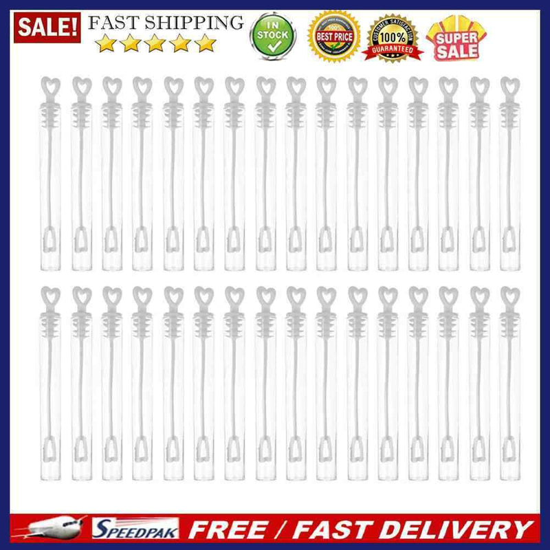 100pcs Wand Tube Bubble Maker Soap Bottles Love Heart Stick Children Party