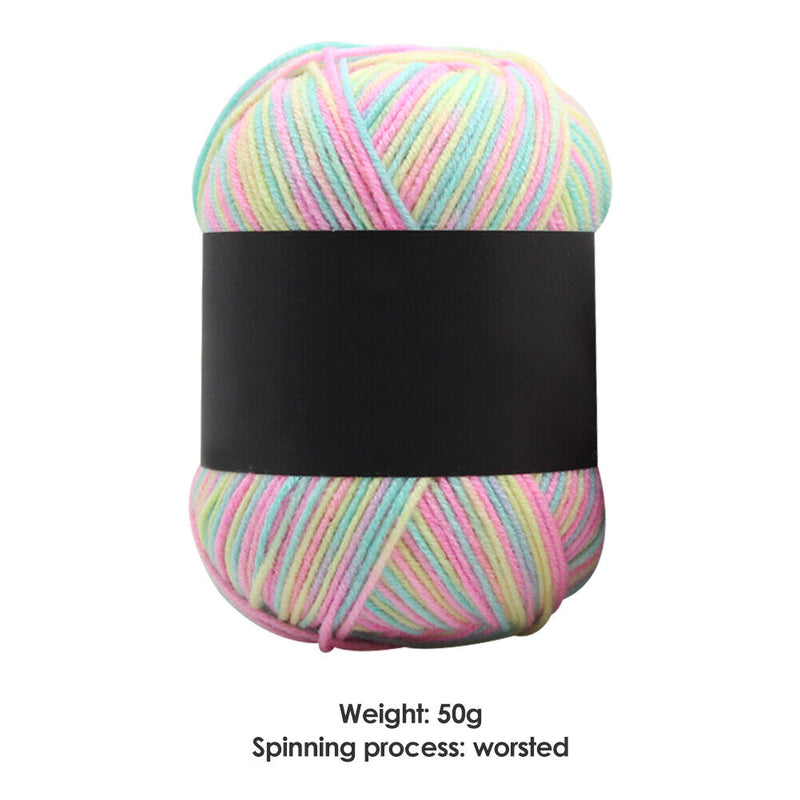 Gradient Color Milk Cotton Yarn Scarf Sweater Crochet Knitting Yarn (K) Newly