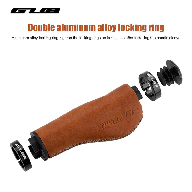 GUB G-611 Bicycle Handle Bar Grip Cover MTB Non-Brief Handleable Leather Grips