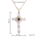 Pendant Fashion Cross Projection Necklace Bible Verses Cross Shape Bohemia