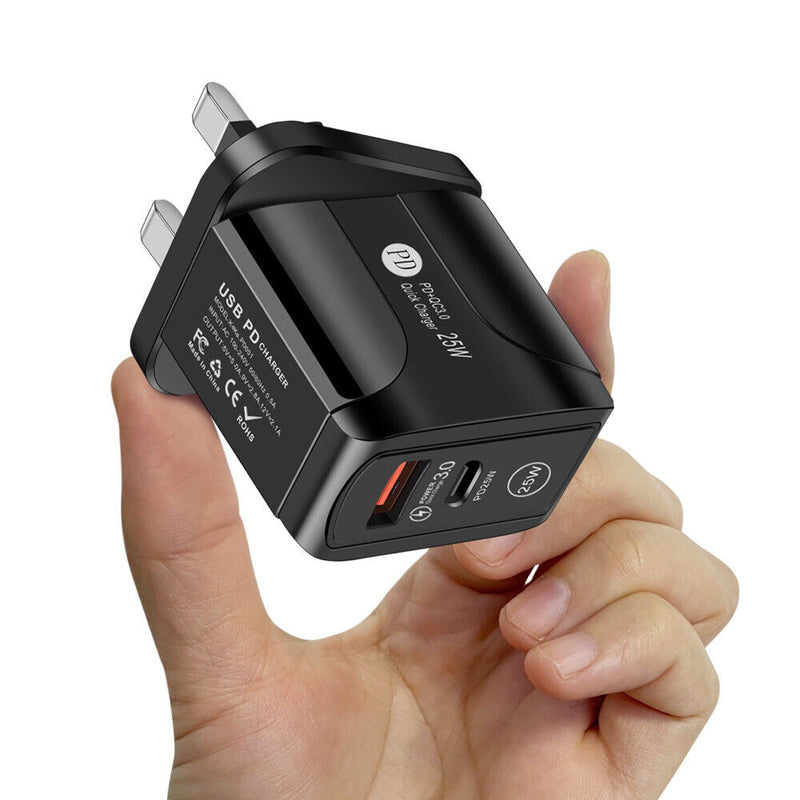 Universal PD 25W + QC3.0 Mobile Phone Wall Charging Chargers for Travel Office