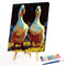 Oil Paint Chicken And Duck By Numbers Coloring Picture Digital