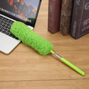 Adjustable Stretch Microfiber Duster Static Suction Dusting Brush (Green) Newly