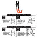 Heavy Duty Screw Installation 2 Hook Hanging Hook Bathroom Organizing Gadget