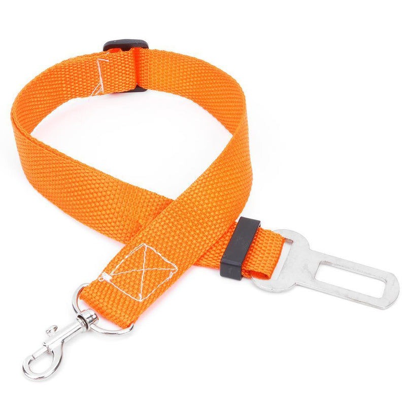 Car Pet Dog Seat Belt Puppy Safety Seatbelt Dog Harness Lead Clip (Orange)