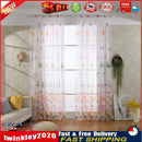 Colorful Butterlfly Offset Printing Burnt-out Curtain Sheer Organdy Panel Newly