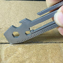 7 in 1 Stainless Steel Emergency Tool Bottle Opener Screwdriver Outdoor EDC Gear