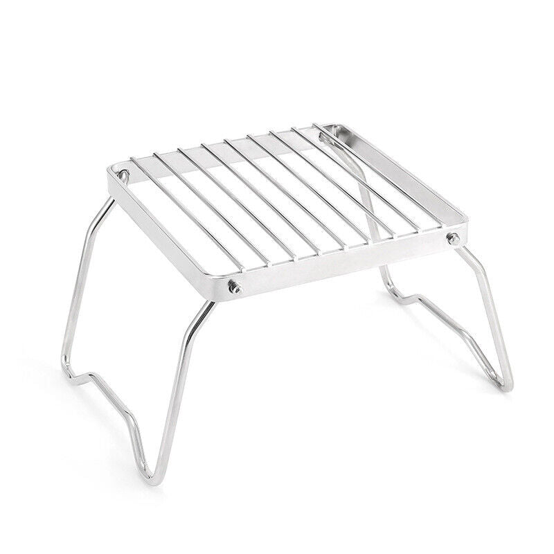Folding Backpacking Camping Stove Oven BBQ Grill Rack Stand Barbecue Accessories